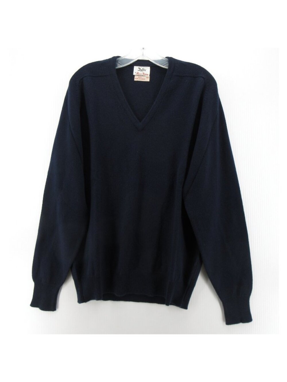 VINTAGE Alan Paine Sweater 44 Navy Cashmere 60s 70s England Large